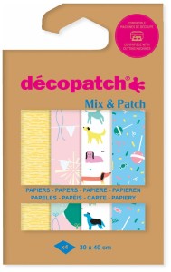 Papier do decoupage 4 ark. 30 x 40 cm Mix & Patch - Child"s birthday DP037C, Decopatch