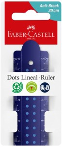 Linijka Dots 30 cm odporna na złamania,mix kolorów, Faber-Castell