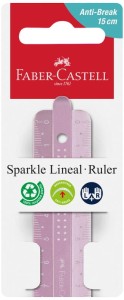 Linijka Sparkle 15 cm odporna na złamania, mix kolorów, Faber-Castell