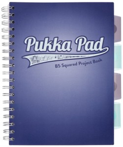 Kołonotes Project Book B5 100k 80g kratka Navy granatowy, Pukka Pad