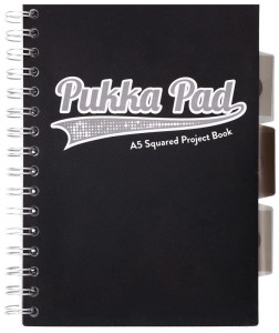 Kołonotes Project Book A5 100k 80g kratka Black & Grey czarny, Pukka Pad