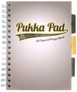 Kołonotes Project Book A5 100k 80g kratka Grey Design szary, Pukka Pad