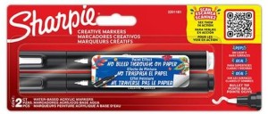 Markery akrylowe 2szt, biały i czarny, Sharpie