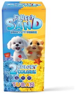 Piasek Fluffy Zestaw niebieski & żółty, 2 x 70g, Tuban
