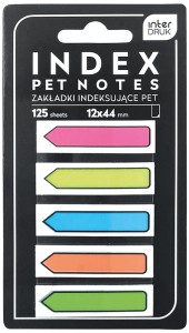 Zakładki indeksujące Pet strzałki Neon, Interdruk