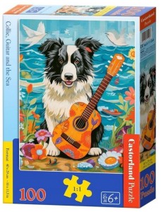 Puzzle 100-el. Collie, Guitar and the Sea B-111268, Castorland