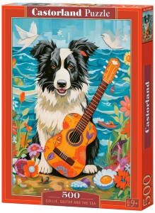 Puzzle 500-el. Collie, Guitar and the Sea  B-54008, Castorland