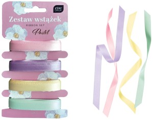 Zestaw wstążęk 4x2m Pastel, Interdruk