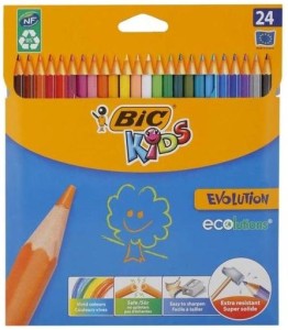 Kredki ołówkowe Kids Evolution Ecolutions 24szt, BiC