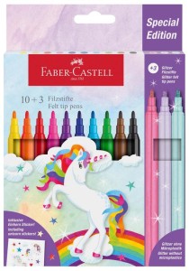 Flamastry 10+3-kol. Zamek Edycja Jednorożec, Faber-Castell