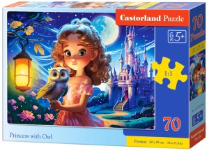 Puzzle 70-el. Princess With Owl B-070190, Castorland