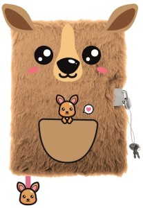 Pamiętnik z kłódką 3D włochacz A5 96k My Little Friend Kangaroo, St.Majewski