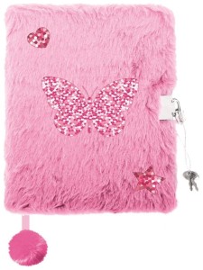 Pamiętnik z kłódką włochacz A5 96k My Little Friend Shiny Butterfly, St.Majewski