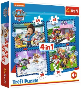 Puzzle 4in1 Doggy things - Viacom Paw Patrol 34650, Trefl