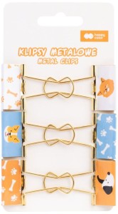 Klipsy metalowe zestaw Cat&Dog, 6 szt, Happy Color
