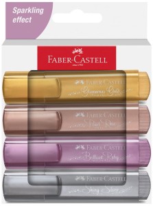 Zakreślacz 1546 4 kolory metaliczne, Faber-Castell