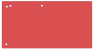 Przekładki karton, 1/3 A4, 240x105mm, 100szt, czerwone, Office Products