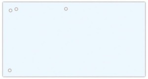 Przekładki karton, 1/3 A4, 240x105mm, 100szt, białe, Office Products