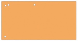 Przekładki karton, 1/3 A4, 240x105mm, 100szt, pomarańczowe, Office Products