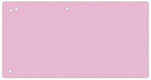 Przekładki karton, 1/3 A4, 240x105mm, 100szt, różowe, Office Products