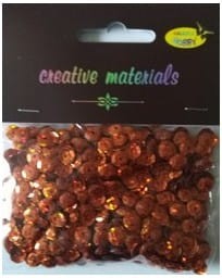 Cekiny 6mm holograficzne, 20g miedziane, Galeria Hobby