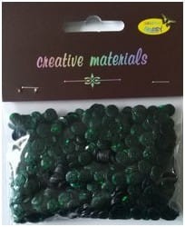 Cekiny 6mm holograficzne, 20g zielone ciemne, Galeria Hobby