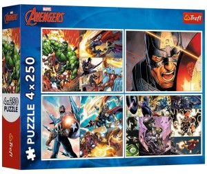 Puzzle - 4x250 - Bohaterskie dni / Disney Marvel The Avengers13309, Trefl