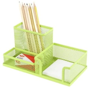 Przybornik 3A Z9058 limonkowy z siatki metalowej, NET