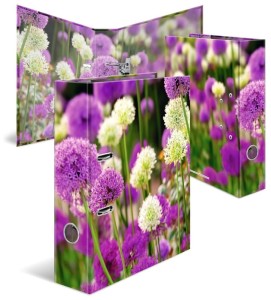 Segregator A4 70mm Fioletowe kwiaty, Herma