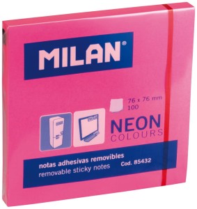 Notes s-prz.75x75 neon róż., Milan