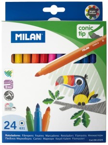 Flamastry 24-kol. stożkowa końcówka, Milan