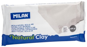 Glina do modelowania naturalna 400g biała, Milan
