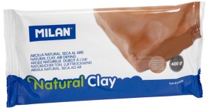 Glina do modelowania naturalna 400g brązowa, Milan