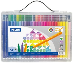 Flamastry 50-kol. w plastikowej kasetce 0615350Y, Milan