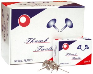 Pinezki tapicerskie srebrne 30 szt. pud-kartonowe, Seagull