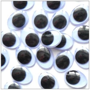 Oczy owalne 15mm 25szt, Dekor-Art