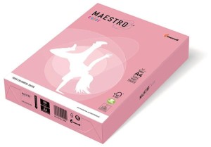 Papier ksero kolorowy A4 160g. róż. PI25, Maestro Color