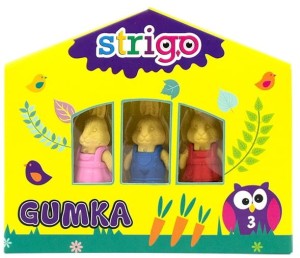 Gumka do ścierania zwierzątka 3 szt.uki, Strigo