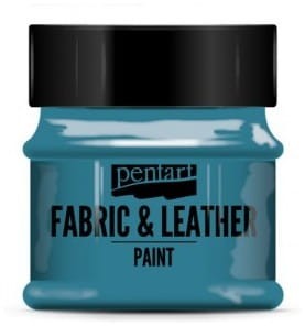 Farba do tkanin i skór 50ml turkus niebieski, Pentart