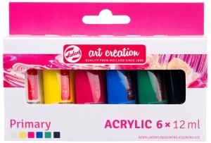 Farby akwarelowe 6 x 12 ml, kolory primary Art Creation, Talens