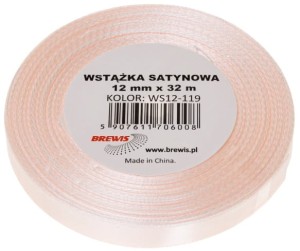Wstążka satynowa 6mm/32m szampański 119, Brewis