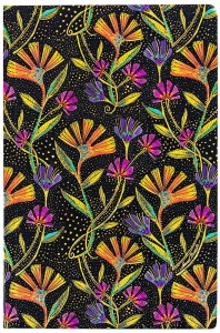 Notes Flexi Wild Flowers Mini w linię 208 str, Paperblanks