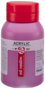 Farba Akrylowa 750ml Permanent Red Violet 567 Art Creation, Talens