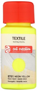 Farba do tkanin Textile Colour 50ml Neon Yellow 8701, Talens