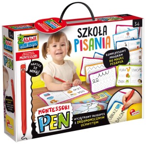 Długopis z 18 tabliczkami Montessori pen szkoła pisania, Lisciani