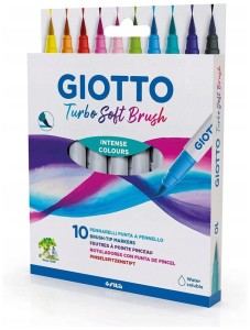 Pisaki 10-kol. pędzelkowe Turbo Soft Brush, Giotto