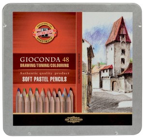 Pastele suche w drewnie 48-kol. Gioconda, pudełko metalowe, Koh-I-Noor