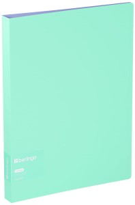 Segregator 4-ringowy Haze, 24mm, black D-RINGS, z wewnętrzną kieszonką, turkusowo-liliowy, Berlingo