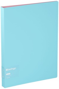 Segregator 4-ringowy Haze, 24mm, z wewnętrzną kieszonką, niebiesko-różowy, Berlingo