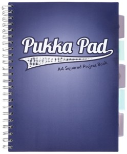Kołonotes Project Book A4 100k 80g kratka Navy granatowy, Pukka Pad